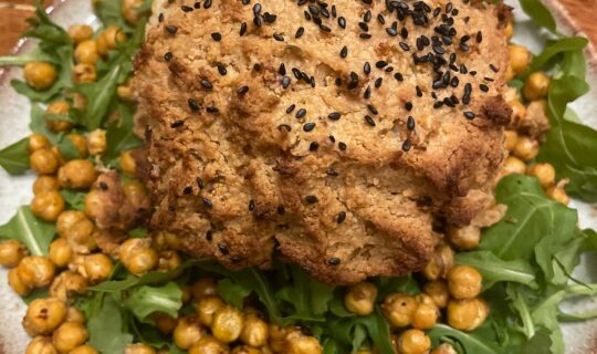 Vegan oven roasted tahini cauliflower